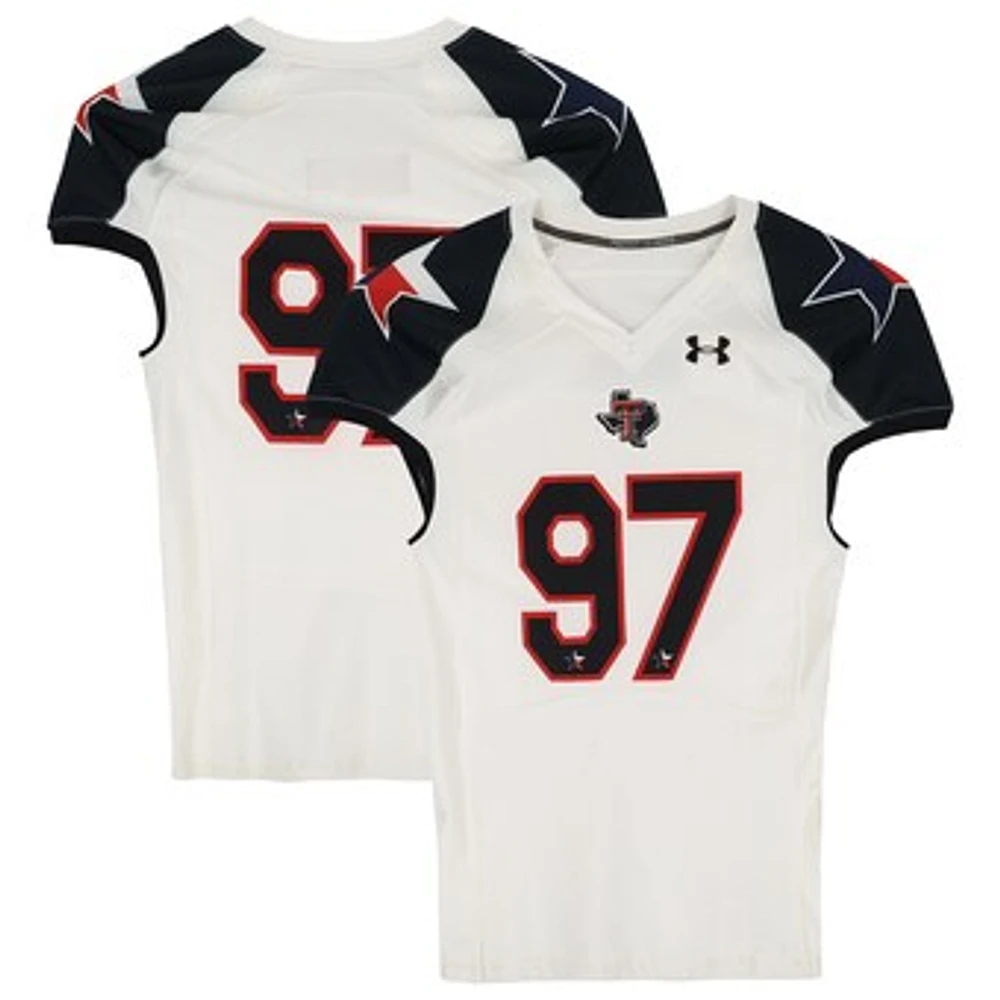 Texas Tech Red Raiders Team-Issued #97 White and Black Jersey from the 2013 NCAA Football Season