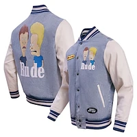 Men's Freeze Max Denim Beavis and Butt-Head Rude Full-Button Jacket