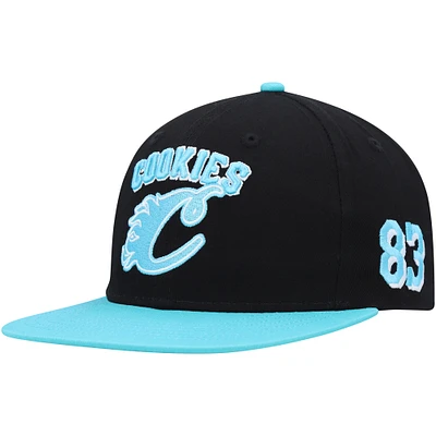 Men's Cookies Clothing Black/Light Blue Breakaway Snapback Hat