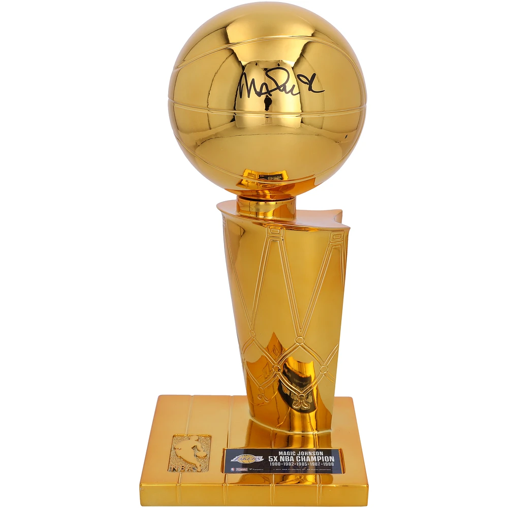 Magic Johnson Los Angeles Lakers Autographed NBA Larry O'Brien Replica Trophy