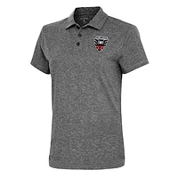 Women's Antigua  Heather Black D.C. United Motivated Polo