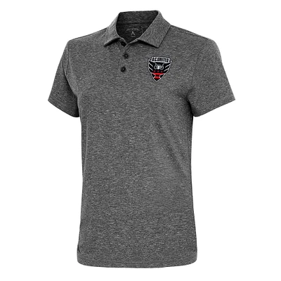 Women's Antigua  Heather Black D.C. United Motivated Polo