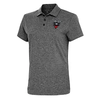 Women's Antigua  Heather Black D.C. United Motivated Polo