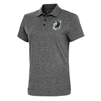 Women's Antigua  Heather Black Minnesota United FC Motivated Polo