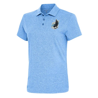 Women's Antigua  Heather Powder Blue Minnesota United FC Motivated Polo