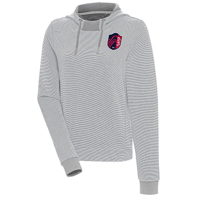 Women's Antigua St. Louis City SC Axe Bunker Tri-Blend Pullover Hoodie