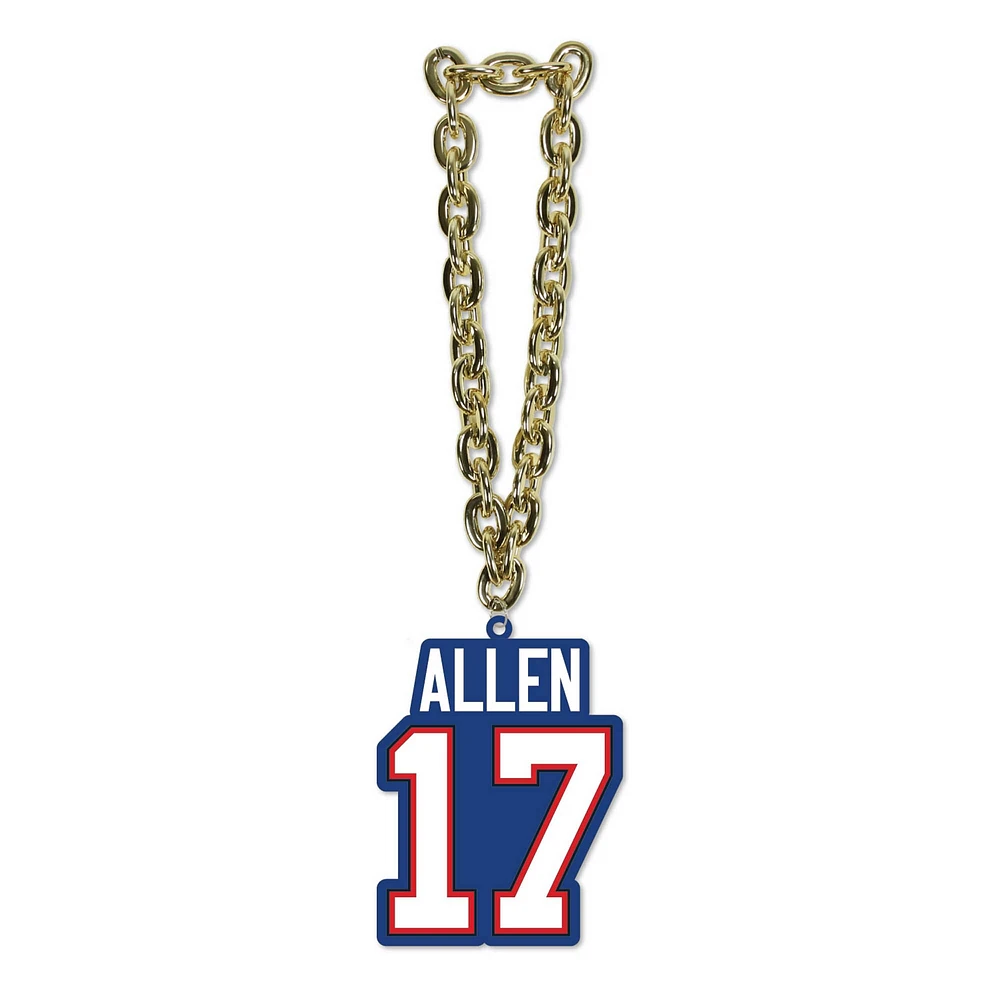 MOJO Josh Allen Buffalo Bills Player Fan Chain Necklace