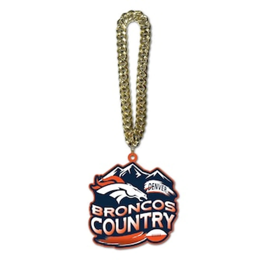 MOJO Denver Broncos Slogan Fan Chain Necklace