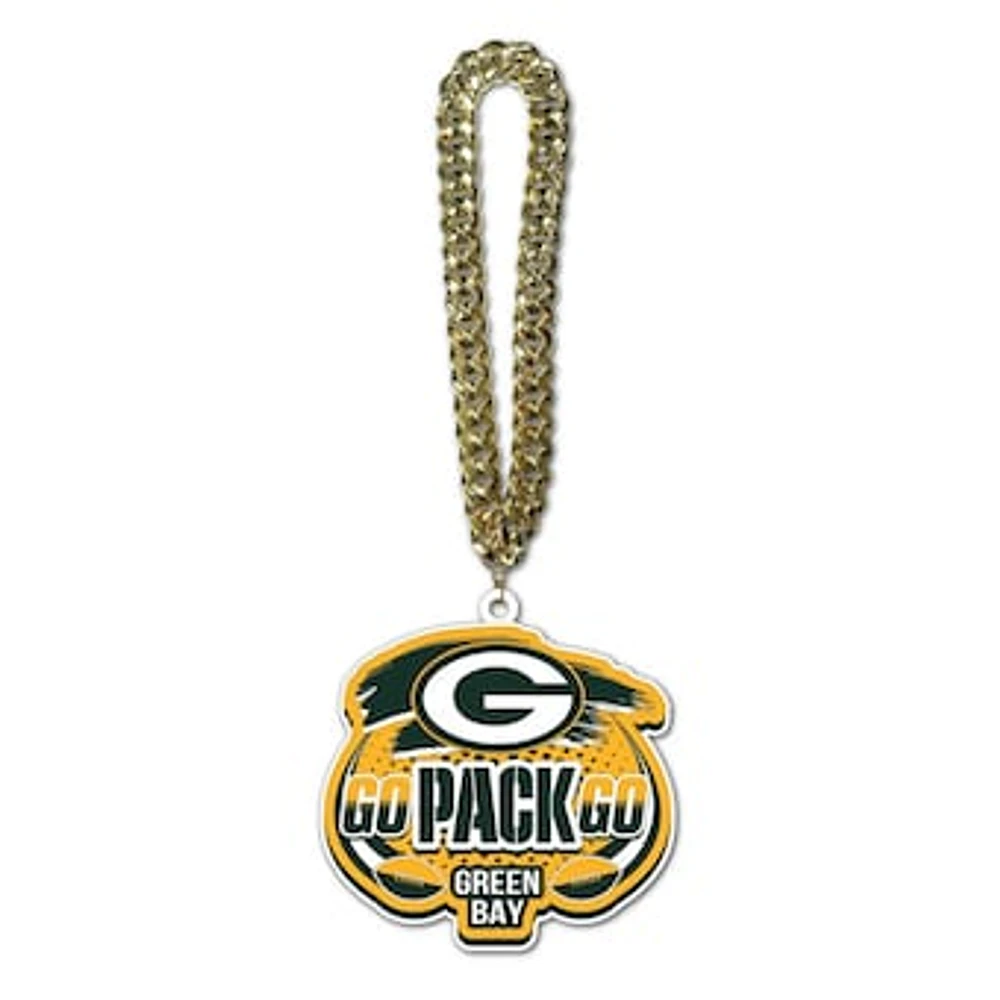 MOJO Green Bay Packers Slogan Fan Chain Necklace