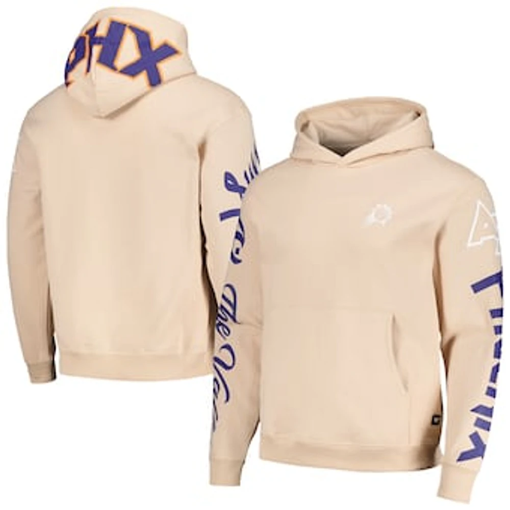 Men's The Wild Collective Cream Phoenix Suns Graffiti Pullover Hoodie