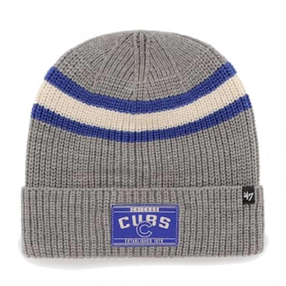 Men's '47 Graphite Chicago Cubs Penobscot Cuffed Knit Hat