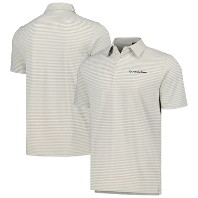 Men's Gray Churchill Downs The Carmel EcoTec Stripe Polo