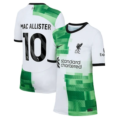 Youth Nike Alexis Mac Allister White Liverpool 2023/24 Away Replica Player Jersey