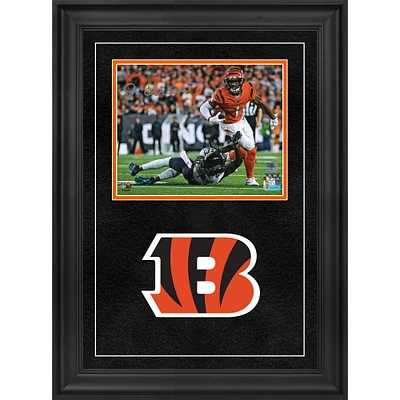 Ja'Marr Chase Cincinnati Bengals Autographed Deluxe Framed 8" x 10" Orange Breaking Tackle Photograph