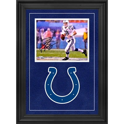 Peyton Manning Indianapolis Colts Autographed Deluxe Framed 8" x 10" Super Bowl XLI Running in Rain Photograph
