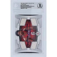 Julius Erving Philadelphia 76ers Autographed 2007-08 Upper Deck Ultimate Collection Quad Relic #UL-JE #67/99 Beckett Fanatics Witnessed Authenticated 10 Card