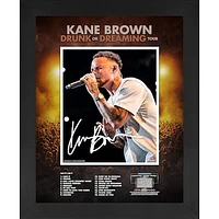 Kane Brown Framed 16" x 20" 2023 Drunk or Dreaming Tour Floated Photograph with Facsimile Signature and a Piece of Concert-Worn Shirt - Limited Edition of 500
