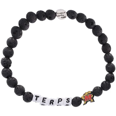 Little Words Project Maryland Terrapins Lava Stone Bracelet