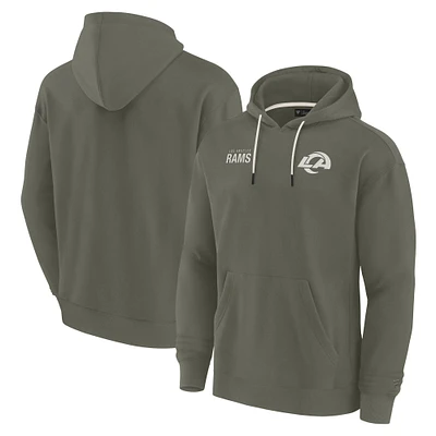 Unisex Fanatics Olive Los Angeles Rams Elements Super Soft Fleece Pullover Hoodie