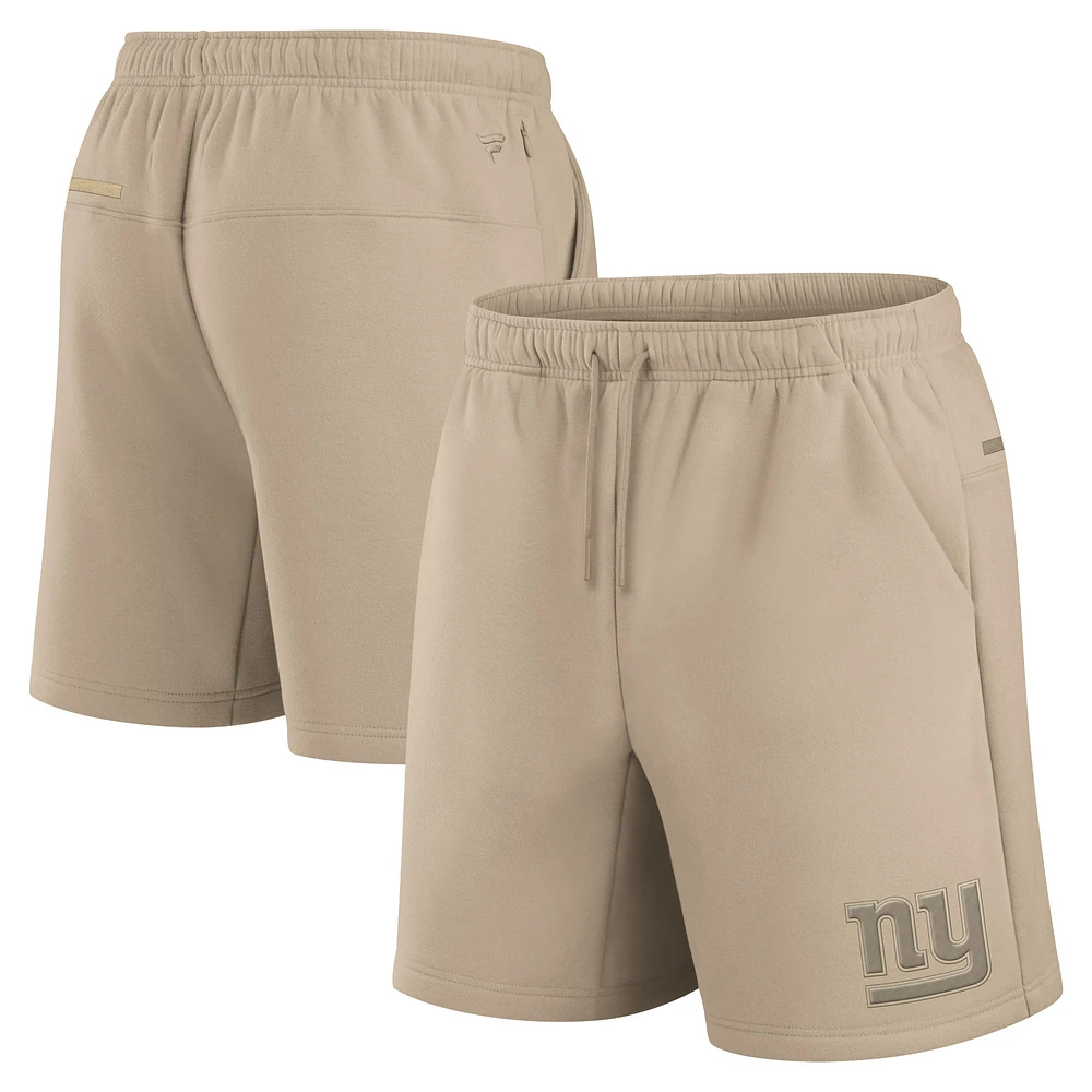 Unisex Fanatics Khaki New York Giants Elements Super Soft Fleece Shorts