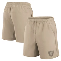 Unisex Fanatics Khaki Las Vegas Raiders Elements Super Soft Fleece Shorts