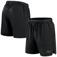 Men's Fanatics Black Baltimore Ravens Front Office Woven Shorts