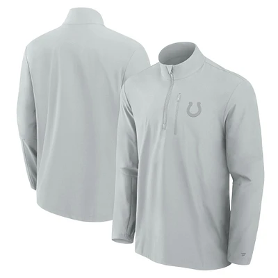 Men's Fanatics Gray Indianapolis Colts Front Office Woven Quarter-Zip Jacket