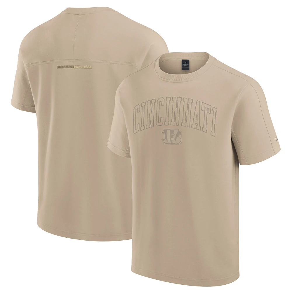 Unisex Fanatics Khaki Cincinnati Bengals Elements Heavyweight Tri-Blend T-Shirt