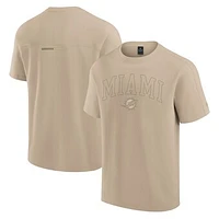 Unisex Fanatics Khaki Miami Dolphins Elements Heavyweight Tri-Blend T-Shirt