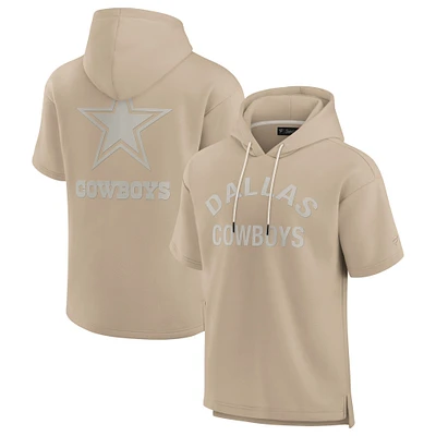 Unisex Fanatics Khaki Dallas Cowboys Elements Super Soft Fleece Short Sleeve Pullover Hoodie