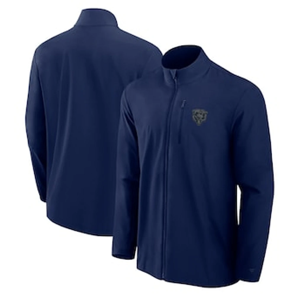 Men's Fanatics Navy Chicago Bears Front Office Woven Full-Zip Jacket