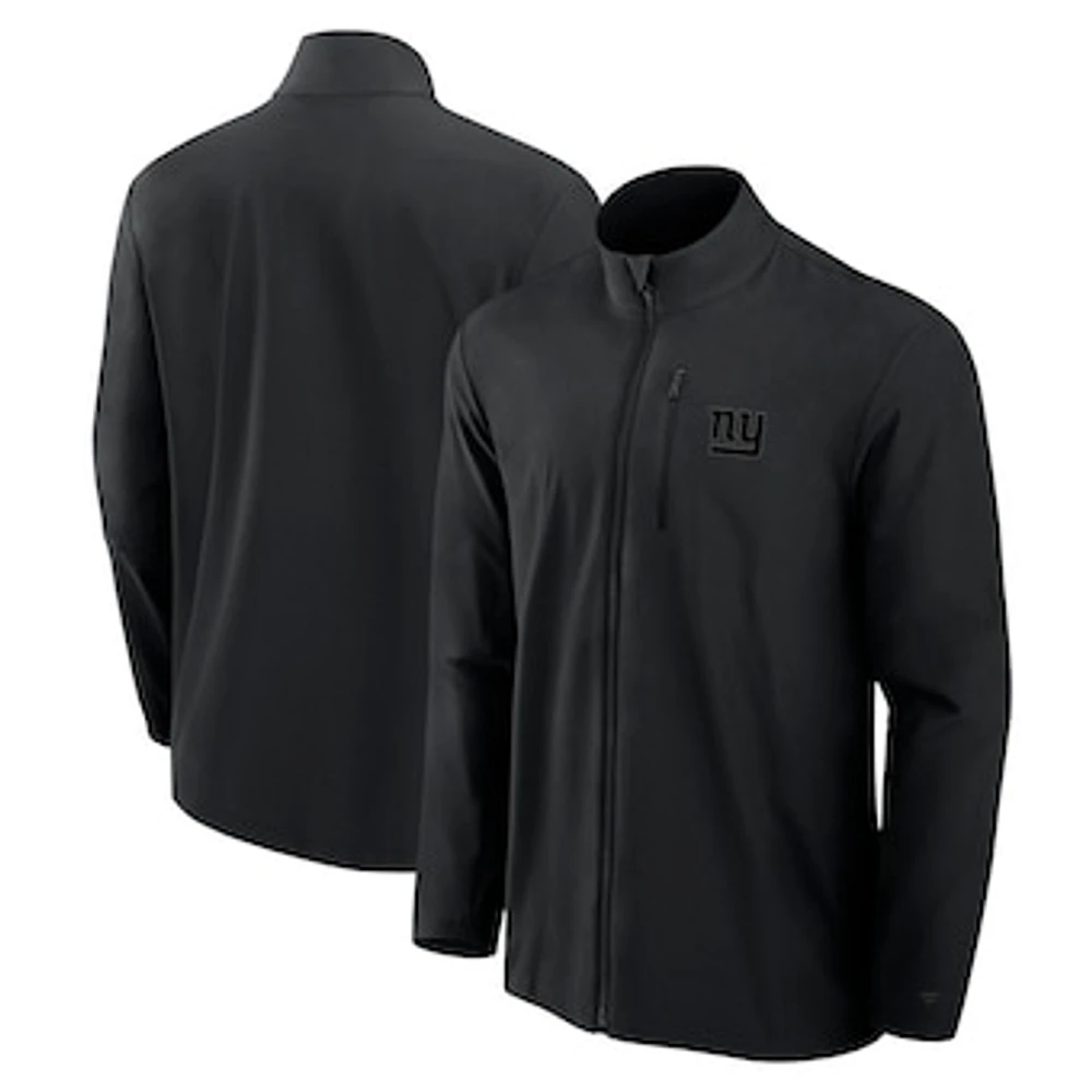 Men's Fanatics Black New York Giants Front Office Woven Full-Zip Jacket