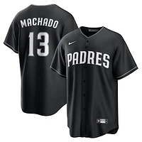 Men's Nike Manny Machado Black San Diego Padres Lights Out Replica Player Jersey