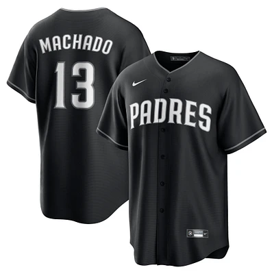 Men's Nike Manny Machado Black San Diego Padres Lights Out Replica Player Jersey