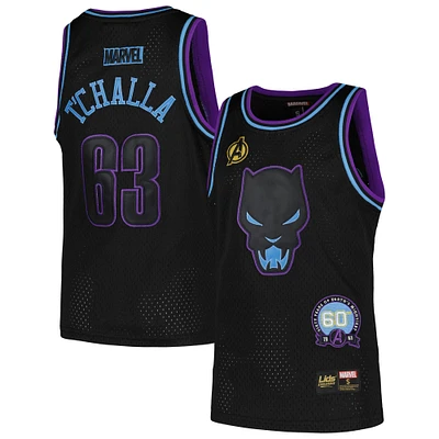 Youth Black Panther Black Marvel 60th Anniversary Basketball Jersey