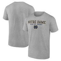 Men's Heather Gray Notre Dame Fighting Irish Authentic Pick-A-Sport T-Shirt