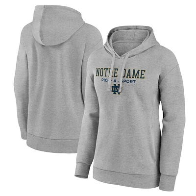Women's Heather Gray Notre Dame Fighting Irish Authentic Pick-A-Sport Pullover Hoodie