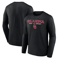 Men's Black Oklahoma Sooners Authentic Pick-A-Sport Long Sleeve T-Shirt