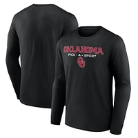 Men's Black Oklahoma Sooners Authentic Pick-A-Sport Long Sleeve T-Shirt