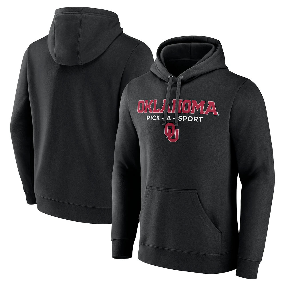 Men's Black Oklahoma Sooners Authentic Pick-A-Sport Pullover Hoodie