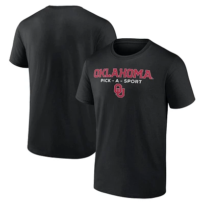 Men's Black Oklahoma Sooners Authentic Pick-A-Sport T-Shirt
