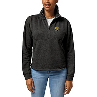 Women's League Collegiate Wear  Heather Charcoal Wichita State Shockers Victory Springs Tri-Blend Quarter-Zip Pullover Sweatshirt