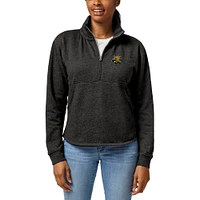 Women's League Collegiate Wear  Heather Charcoal Wichita State Shockers Victory Springs Tri-Blend Quarter-Zip Pullover Sweatshirt