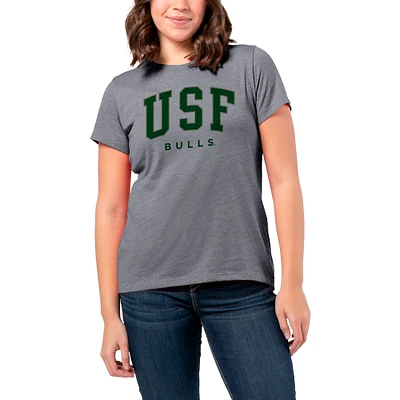 Women's League Collegiate Wear  Heather Gray South Florida Bulls Intramural Classic Tri-Blend T-Shirt