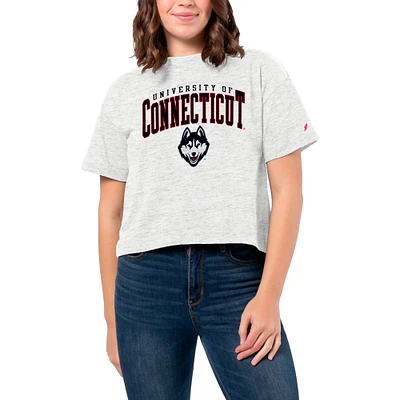 Women's League Collegiate Wear  White UConn Huskies Intramural Midi Tri-Blend T-Shirt