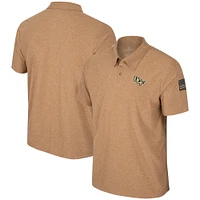 Men's Colosseum Khaki UCF Knights OHT Military Appreciation Cloud Jersey Desert Polo