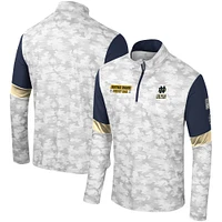 Men's Colosseum  Camo Notre Dame Fighting Irish OHT Military Appreciation Tomahawk Quarter-Zip Windshirt