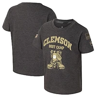 Toddler Colosseum Charcoal Clemson Tigers OHT Military Appreciation Boot Camp T-Shirt