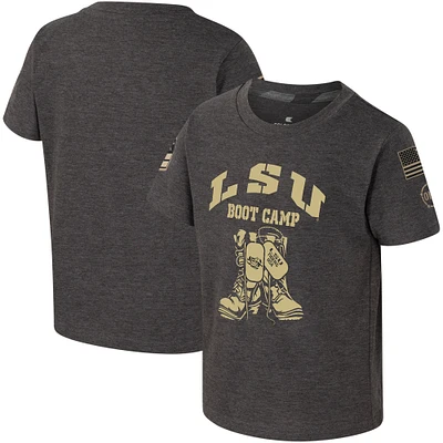 Toddler Colosseum Charcoal LSU Tigers OHT Military Appreciation Boot Camp T-Shirt