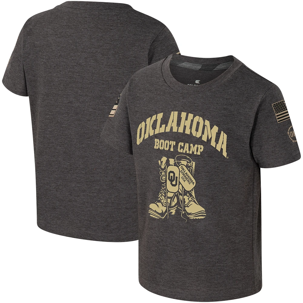 Toddler Colosseum Charcoal Oklahoma Sooners OHT Military Appreciation Boot Camp T-Shirt